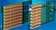 Continuous monolithic 4 U/8 slot CompactPCI backplane